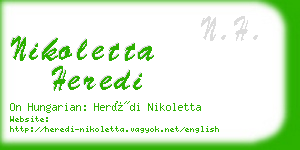 nikoletta heredi business card